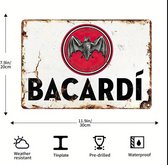 Wandplaat Bacardi Logo - Bacardi - Muur Decoratie - Metalen Muurplaat - Kroeg decoratie