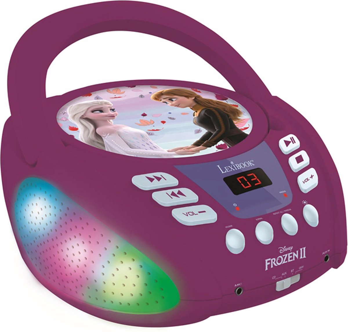 Lexibook Frozen Bluetooth CD-speler - Muziekspeler - Lichteffecten - Roze