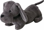 Boltze Butée de porte poids - thème animal chien teckel - 1 kilo - gris - 38 x 15 cm - portes extérieures/intérieures