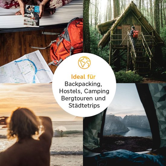 camping slaapzak - van microvezel - Waterdichte - Lichtgewicht - klein en dun Reisslaapzak - 90 x 220 cm - grijs van Camping — afbeelding 4