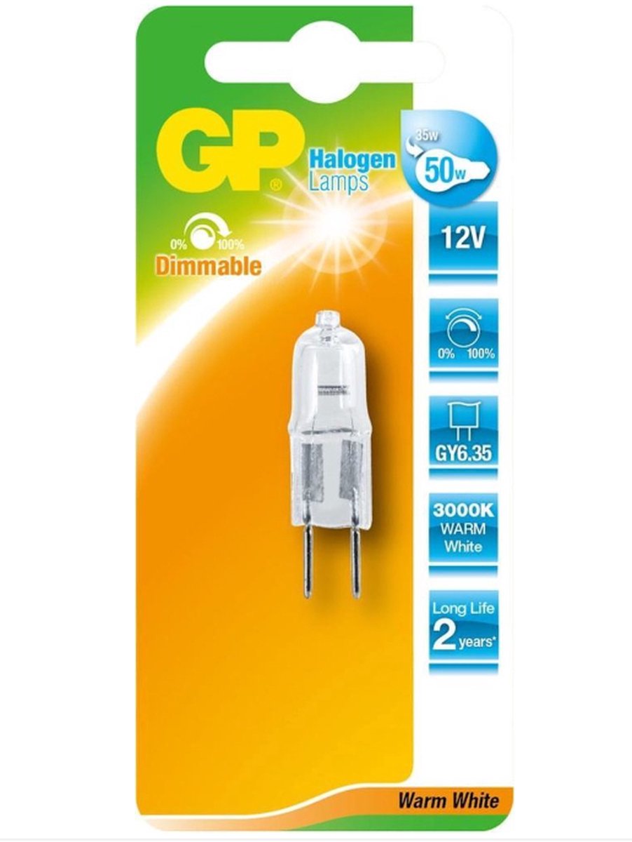 10 stuks GP Lighting Gp Dimbaar Halogeen lampjes Halogeenlampjes Capsule Es 35w GY6.35 500 Lumen mini warmwit