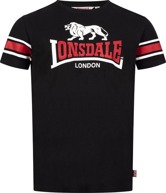 Lonsdale T-Shirt Hempriggs T-Shirt normale Passform Black/Red/White-XL