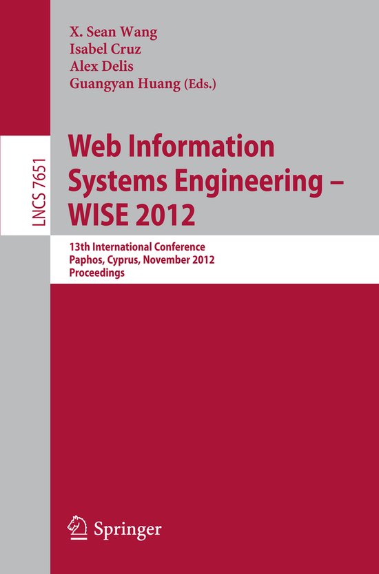 Web Information Systems Engineering - Wise 2012 - cover