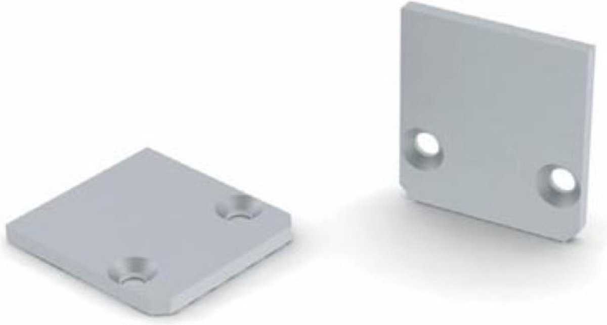 LEDsON AFSLUITDOP VOOR LED-PROFIEL SL15 FL - ZONDER KABELDOORVOER - GEANODISEERD ALUMINIUM - ZILVER