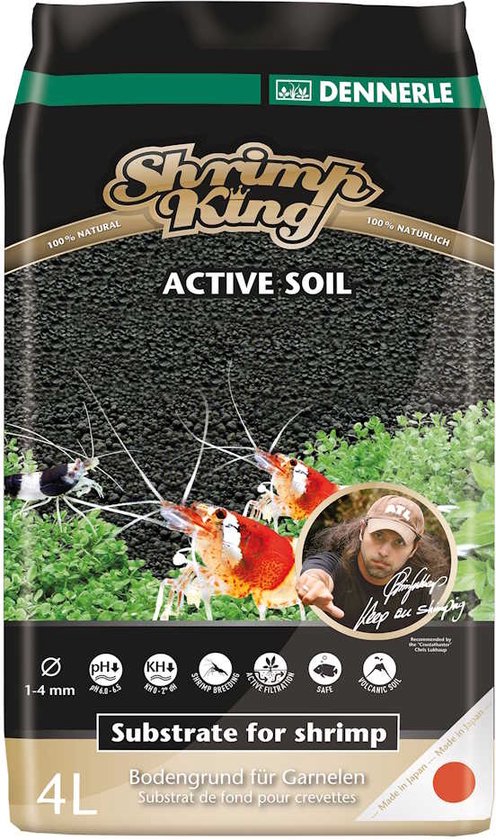 Dennerle Shrimp King Active Soil – Inhoud: 4 liter