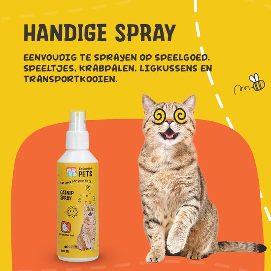 Excellent Catnip Spray - Kattenkruid Spray - Ideaal voor Katten attributen - Geschikt voor katten - 150 ml - Holland Animal Care