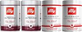Illy - Grains de café - Paquet d'essai - 100% Arabica - 4 x 250g