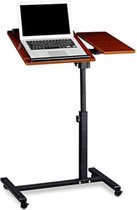 Laptoptafel Op Wielen - Bijzettafel Op Wielen - Laptoptafel Op Wielen Verstelbaar - Bedtafeltje Met Wielen - Bedleestafel - Rood