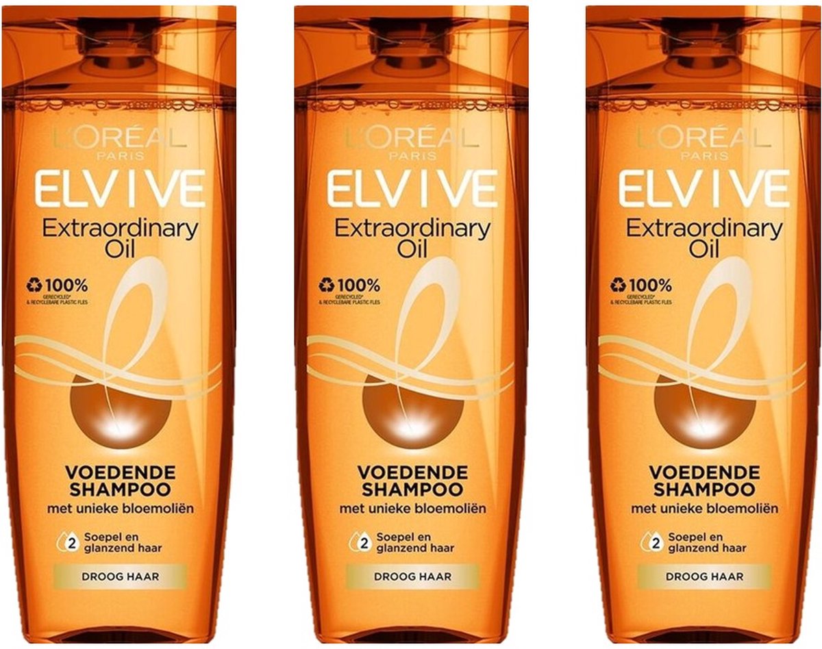 L Oréal Paris Elvive Extraordinary Oil Shampoo Voordeelverpakking 3 x 250 ml
