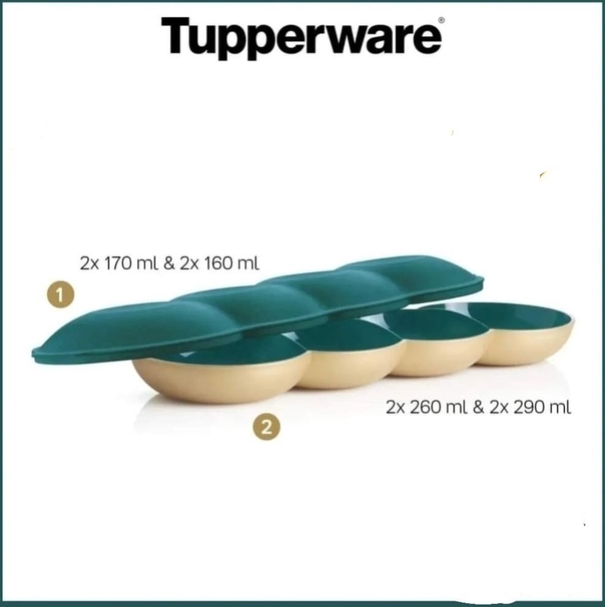 Tupperware Allegra tapasschaal set