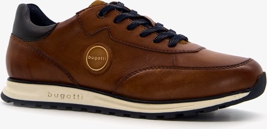 Bugatti leren heren sneakers cognac - Extra comfort - Memory Foam