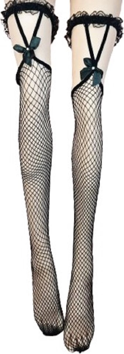 Goedkoopste BamBella® - Erotisch Panty kousen dames - Sexy hoge sokken zwart