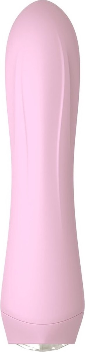 Goedkoopste Cuties Mini Geribbelde Vibrator met Diepe Vibraties en 10 Standen - Oplaadbaar via USB - 14 cm