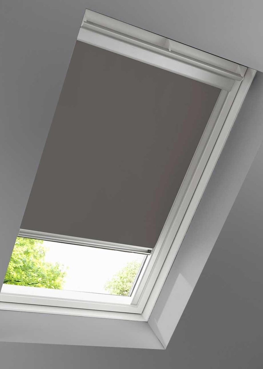 Timlux Standaard Verduisterend Rolgordijn voor VELUX Dakramen, S06, 606, 4, Grijs