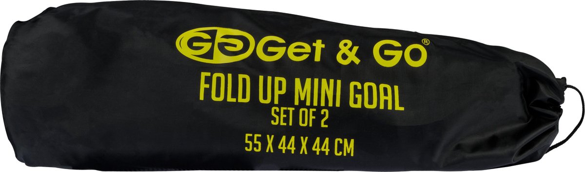 Get & Go Voetbaldoel Opvouwbaar Set van 2 - 55x44x44 cm - Voetbalgoal voor kinderen - Zwart/Geel — afbeelding 4
