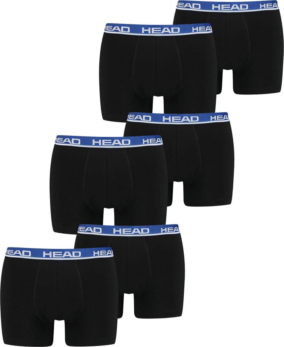 HEAD Heren Boxershorts HEAD BASIC BOXER 6er Pack Blauw M