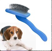 hondenkam - hondenborstel- kattenborstel - kattenkam- huisdierhaar verwijderaar - vermindert haaruitval - vachtverzorging - verwijdert klitten - blauw