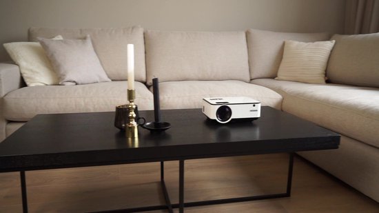 Relave - Input tot Full HD Beamer - 6500 Lumens - Mini Projector - Streamen met Telefoon Via Wifi - met afstandsbediening - Inclusief Projectiescherm