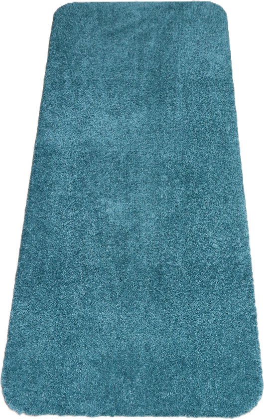 Tapis de lavabo - Tapis de salle de bain Soft bleu vert 50x120 antidérapant