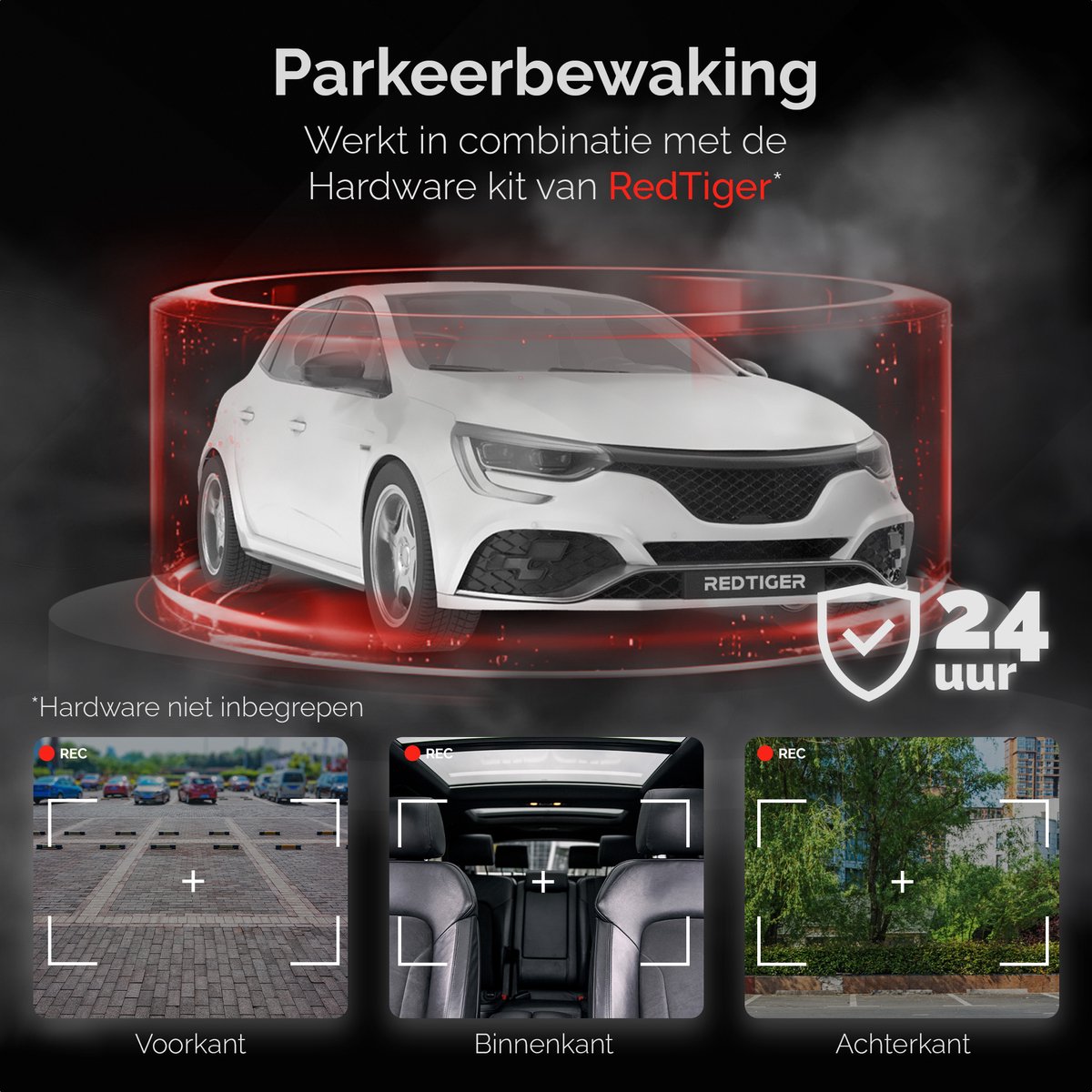 RedTiger F17 Dashcam voor auto - Ultra 4K & 1080P & 1080P - 3.0 Inch met App thumbnail 5
