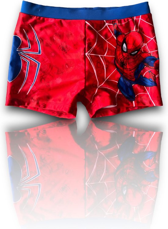Marvel - Spiderman - Boxer de bain - Short de bain - Rouge - Boardshort - Boxer de bain - Garçons - Junior - Taille 122/128