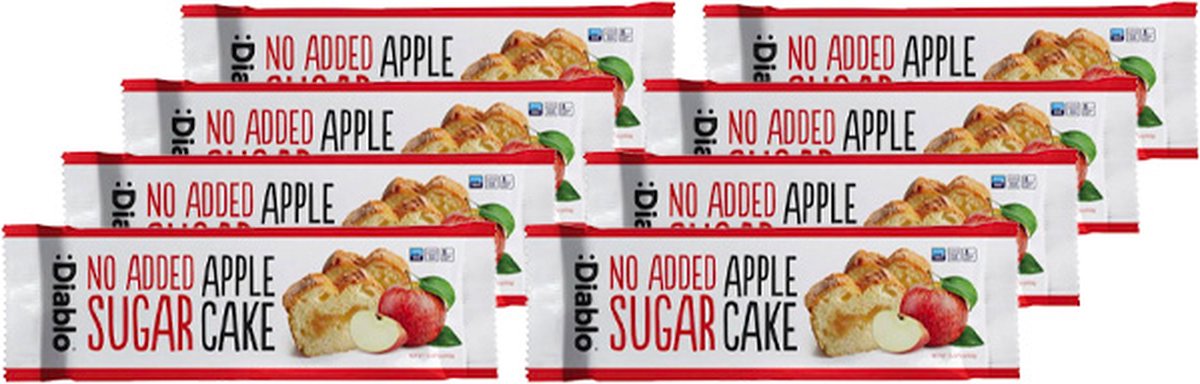 Diablo | No Added Sugar | Apple Cake | 8 Stuks | 8 x 450 gram