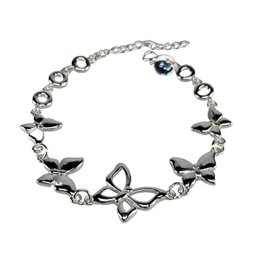 Bracelet Vintage - Argent Massif 925 - Papillons - Femme - Sweet Jewels