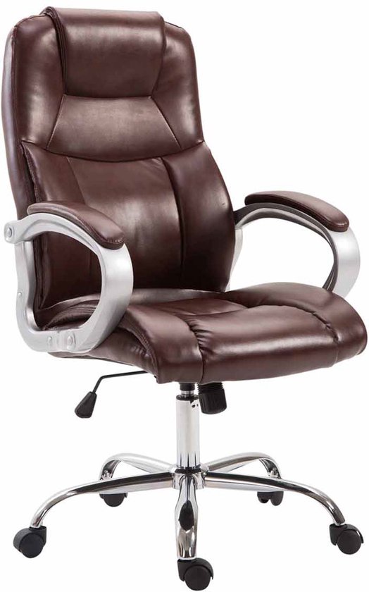 CLP Bureaustoel XL Vaud chroom Frame - Stof - zwart | Leen Bakker