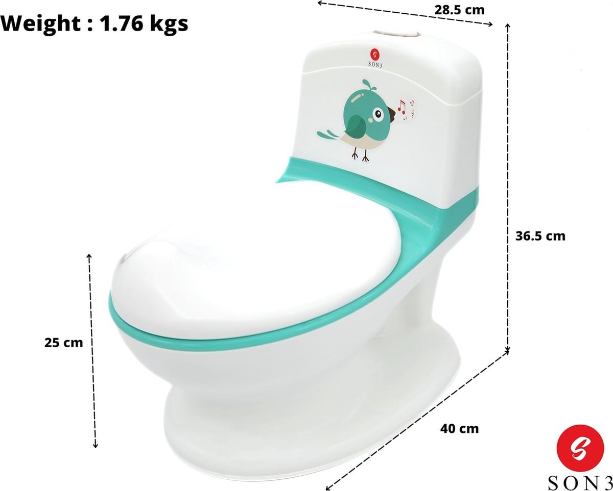 Pot siège toilette bébé réaliste blanc - Mini WC propreté