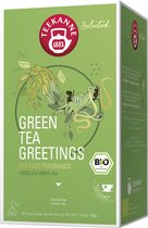 Teekanne - Green Tea Greetings - thé vert pur - 200 sachets pyramidaux de luxe - adapté à la restauration et aux bureaux - 8 boîtes