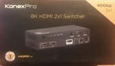KanexPro 8K HDMI 2x1 switch HDMI 2.1 HDCP 2.3