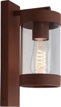 Olucia Musa - Moderne Buiten wandlamp - Glas/Metaal - Roestkleurig;Transparant