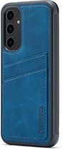 Casemania Hoesje Geschikt voor Samsung Galaxy A54 met Pasjeshouder Navy Blue - Back Cover met Kaarthouder