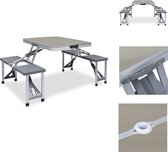 vidaXL Table de pique-nique pliante - Ensemble de table de camping - 85,5 x 67,5 x 67 cm - Légère - Stable et durable - Accessoire de chaise de camping