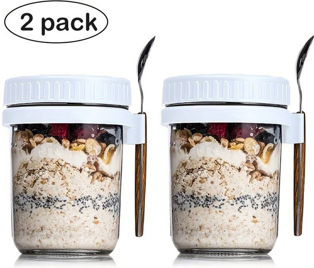 Fit&Shape 2x overnight oats potjes 350ml