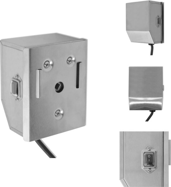 vidaXL Netvoeding Motor Draaispit 110 x 74 x 130 mm RVS 220240 V 4 W bol