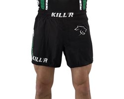 Fight Shorts - MMA / kickboks kleding - Vechtsport broek - Zwart Groen