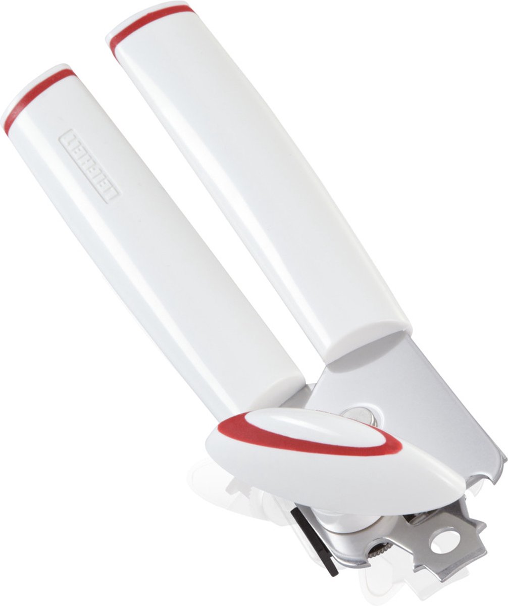 Leifheit Comfortline blikopener - incl. flesopener - rvs- wit