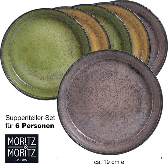 MamboCat Set van 6 taartborden, diameter 19,4 cm