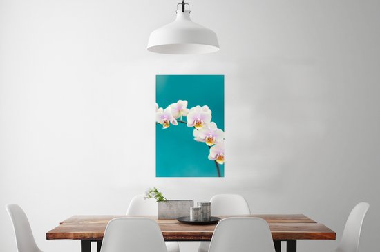 Affiche Orchidée - Fleurs - Plante - Wit - Violet - 60x90 cm