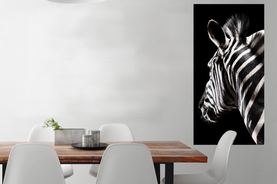 Poster 60x120 cm - Zebra - Wilde dieren - Patronen - Posters - Kamer decoratie - Wanddecoratie woonkamer - Muurdecoratie slaapkamer