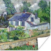 Poster Huis in Auvers - Vincent van Gogh - 50x50 cm