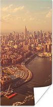 Poster New York - Skyline - Goud - 20x40 cm