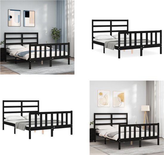 HOMERECOMMEND Bed 90x200, bedframe van metaal en hout met lattenbodem, metalen bed, 90 x 200 cm, zwart