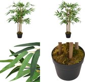 vidaXL Kunstplant bamboe Twiggy met pot 90 cm - Kunstplant - Kunstplanten - Kunstbloem - Kunstbloemen