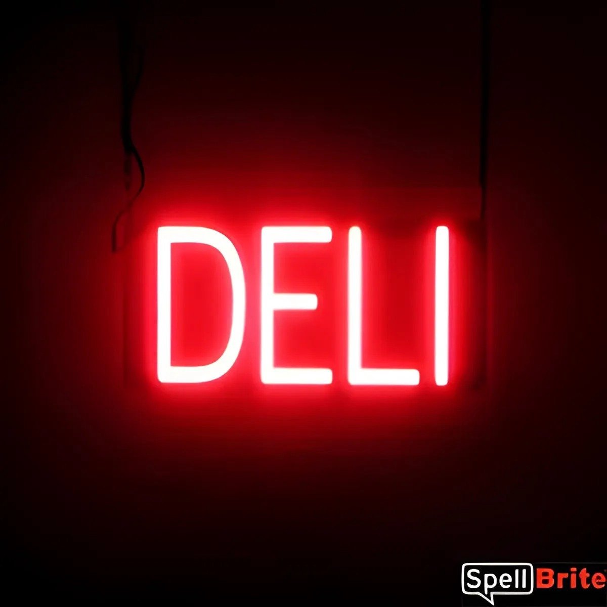 DELI - Lichtreclame Neon LED bord verlicht | SpellBrite | 34 x 16 cm | 6 Dimstanden - 8 Lichtanimaties | Reclamebord neon verlichting
