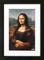(seksuele humor) Kunstcadeau grappige kunst in het klein - STOUTE Mona Lisa - ingelijst met fotografische passe-partout - 15x20cm