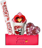 Forfait Saint Valentin 'Je t'aime' - Confettis - Mug - Coeur bonbon dextrose - Décoration - Parure - Cadeau pour lui/elle
