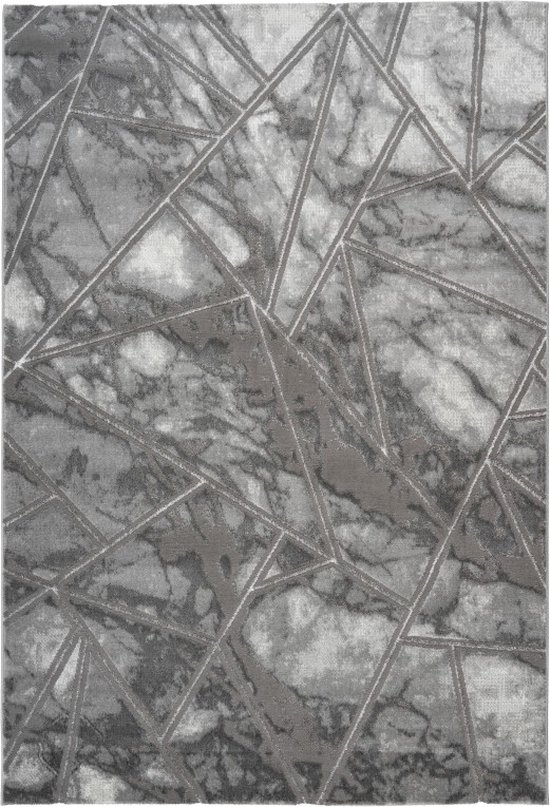 Lalee Marmaris | Modern Vloerkleed Laagpolig | Silver | Tapijt | Karpet | Nieuwe Collectie 2024 | Hoogwaardige Kwaliteit | 160x230 cm