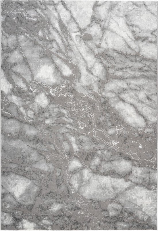 Lalee Marmaris | Modern Vloerkleed Laagpolig | Silver | Tapijt | Karpet | Nieuwe Collectie 2024 | Hoogwaardige Kwaliteit | 160x230 cm